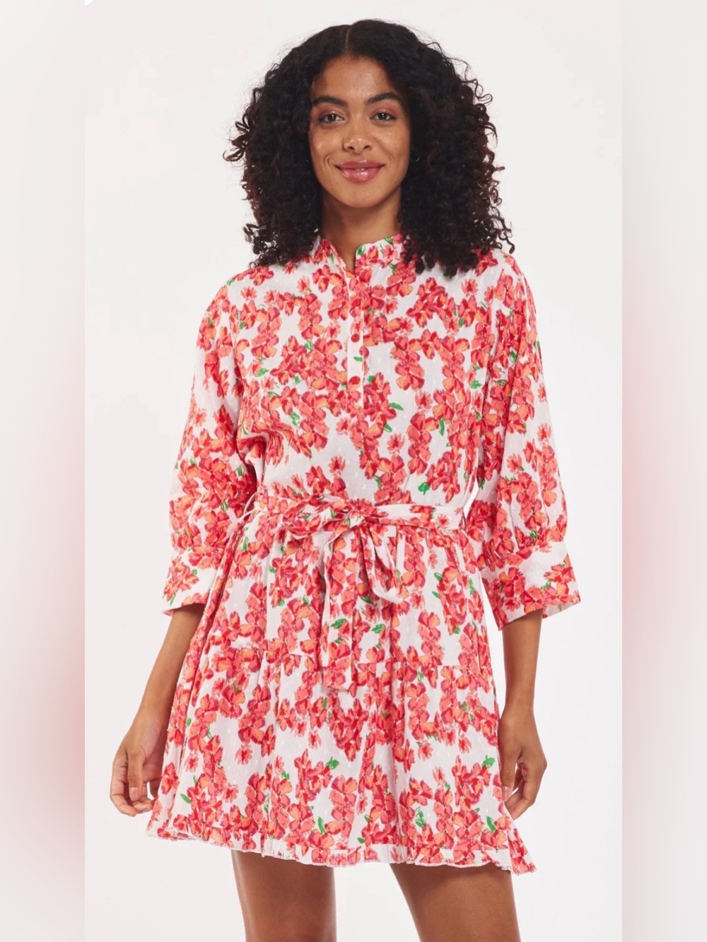Moda Posa Alcee Dress Bougainvillea White Poppy Size Medium - C4-127